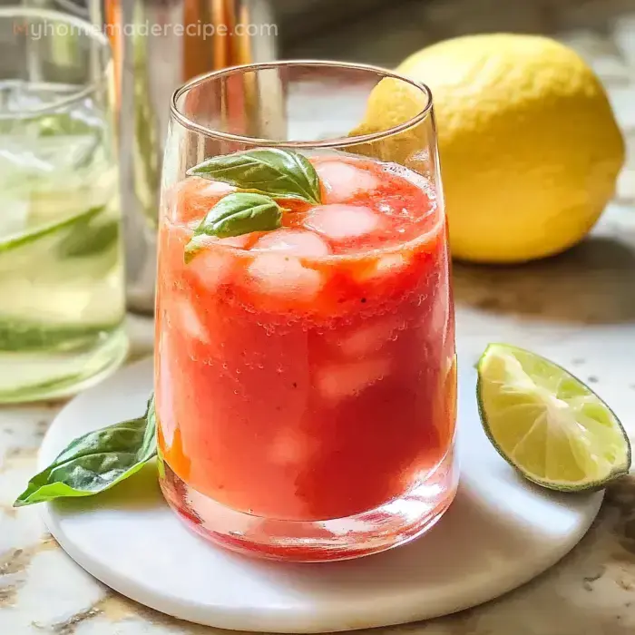 Refreshing Basil Watermelon Drink