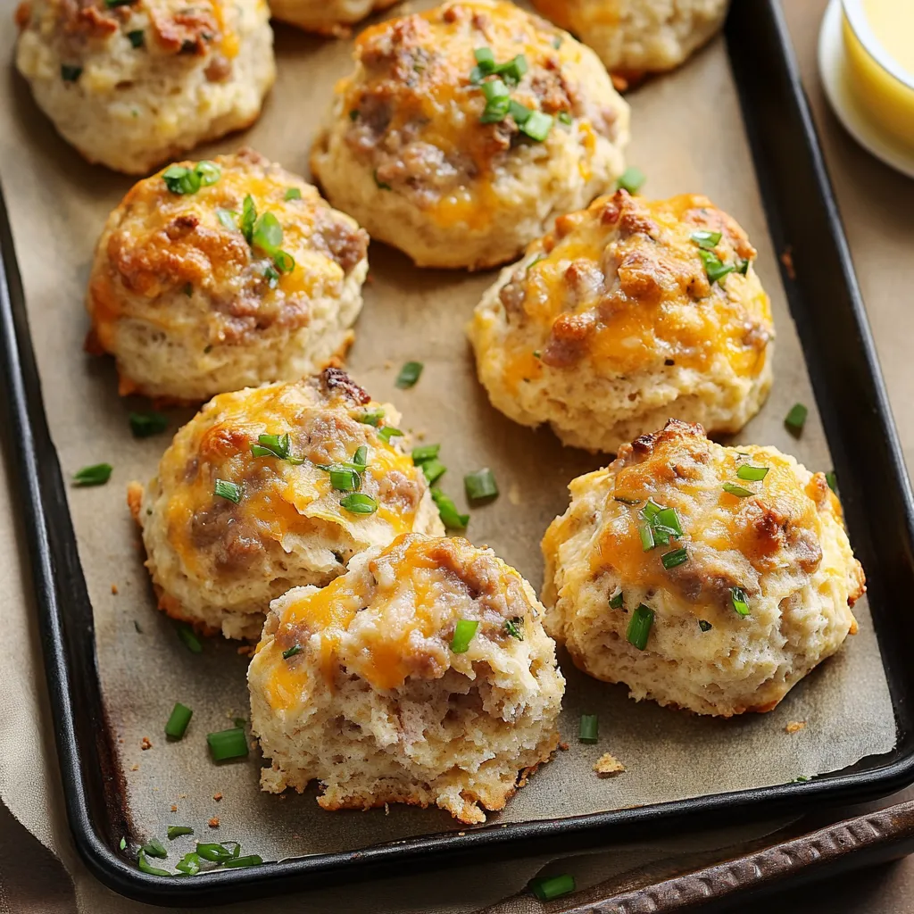 Fluffy Sausage Biscuits