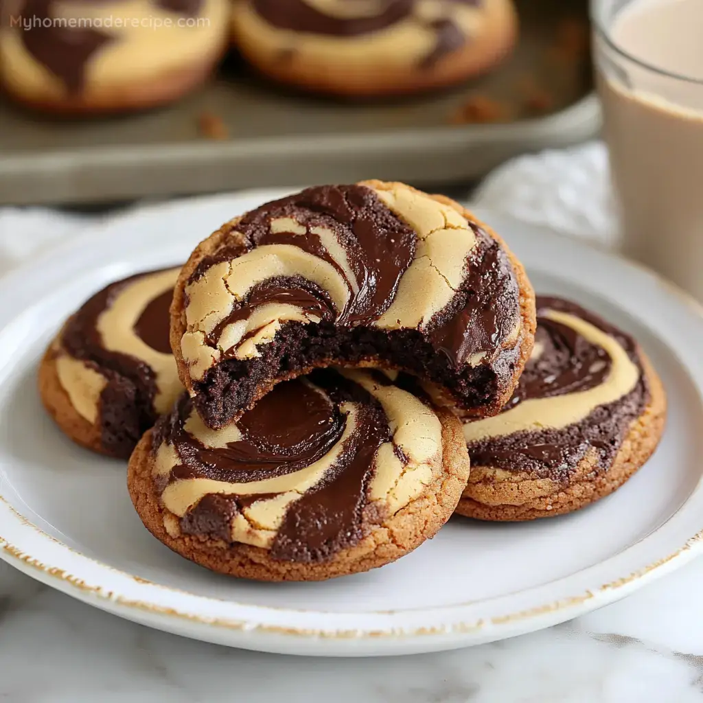 Peanut Butter Brownie Swirl Cookies