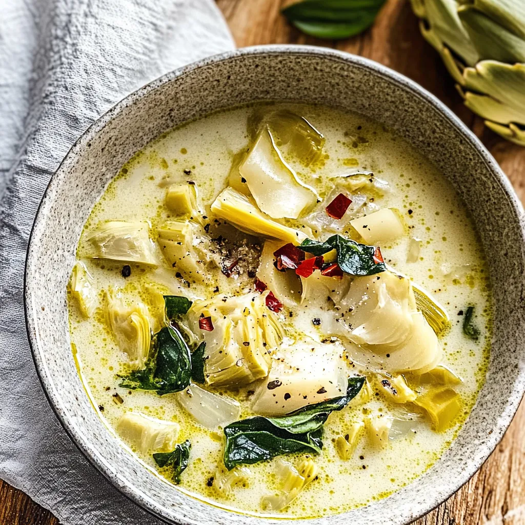 Zesty Tuscan Artichoke Soup