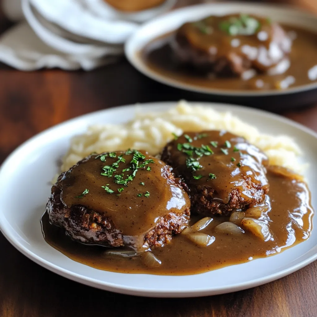 Brown Gravy Smothered Steak Patties