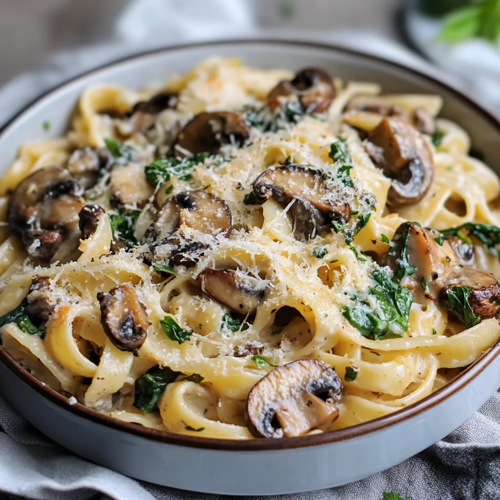 Creamy Garlic Mushroom Pasta
