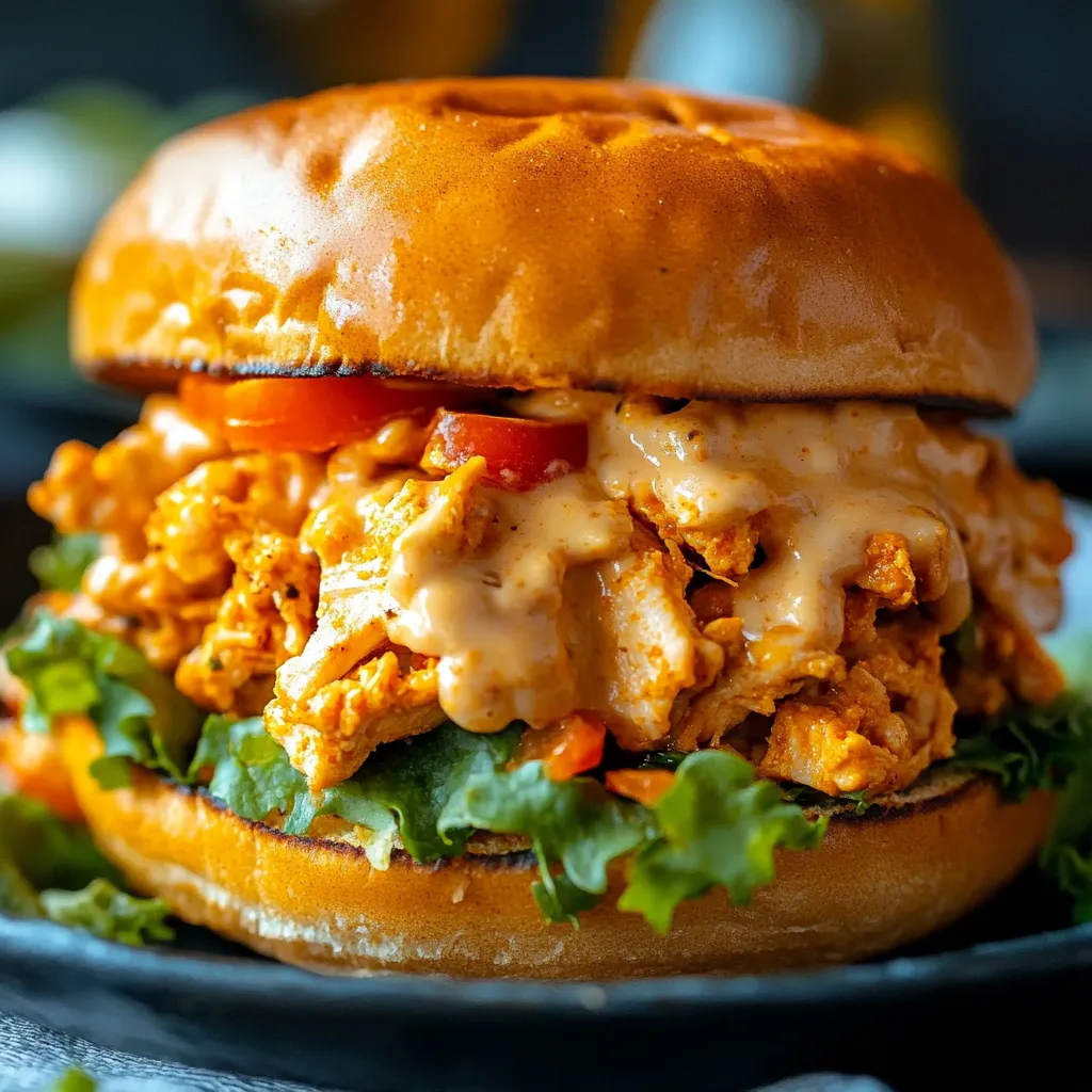 Mouthwatering spicy chicken sloppy joes
