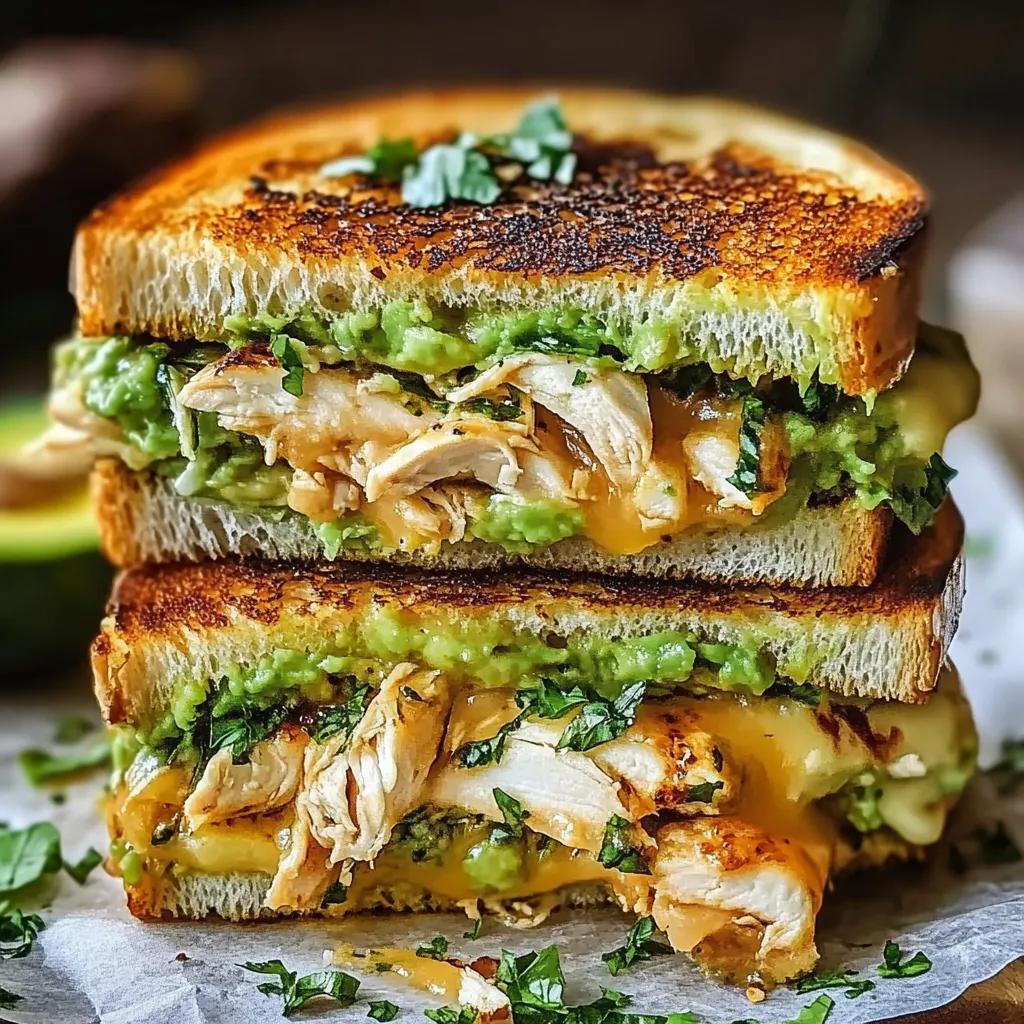 Warm Chicken Avocado Sandwich