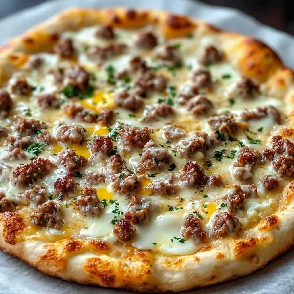 Breakfast Pizza with Biscuits and Gravy