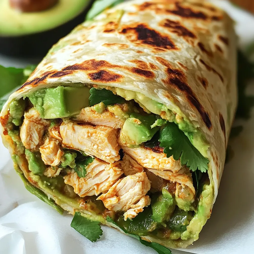 Tasty Chicken Avocado Wrap