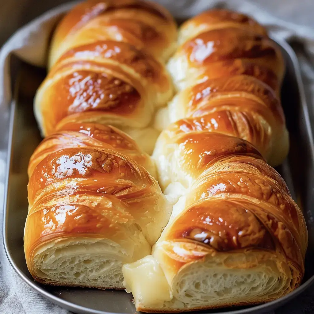 A plate with soft and perfectly golden bread rolls.