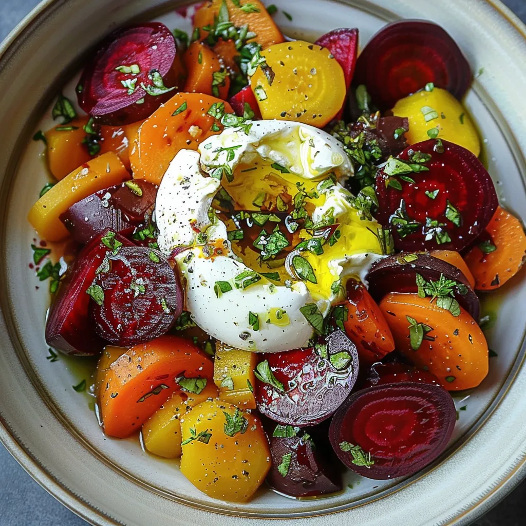 Roasted Carrot Salad with Creamy Burrata