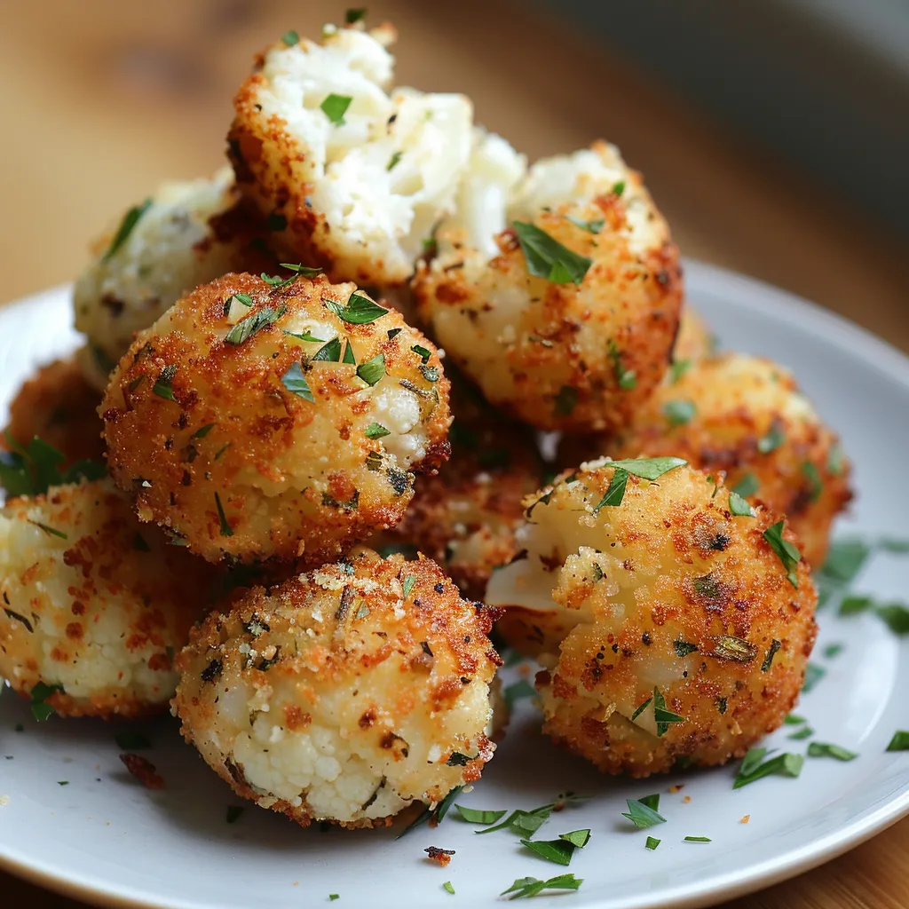 Crispy parmesan cauliflower croquettes - Easy healthy recipe