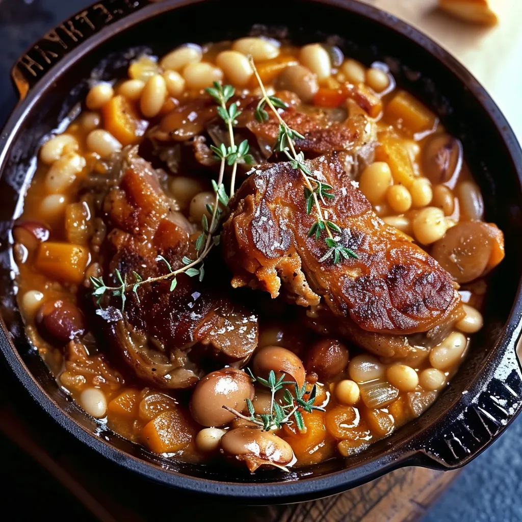 Classic Castelnaudary Cassoulet Dish