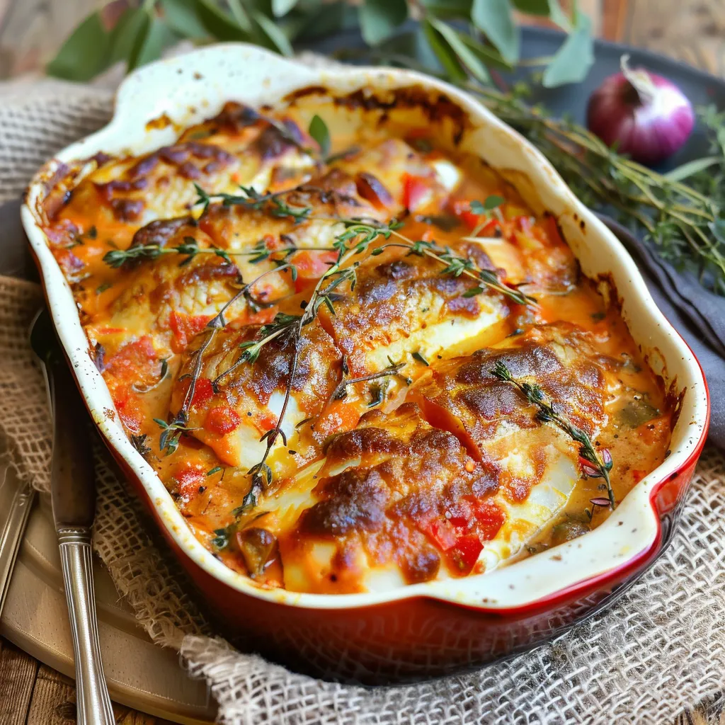 Baked fish Provençal