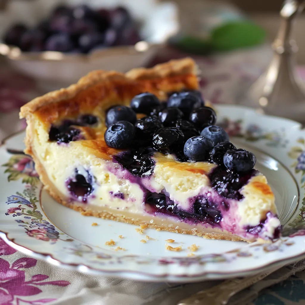 Blueberry cottage cheese cake