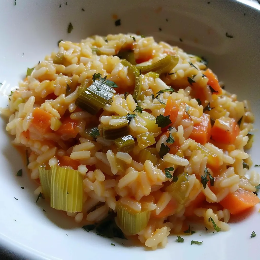 Rice with Leeks (and Carrots) Pirasa