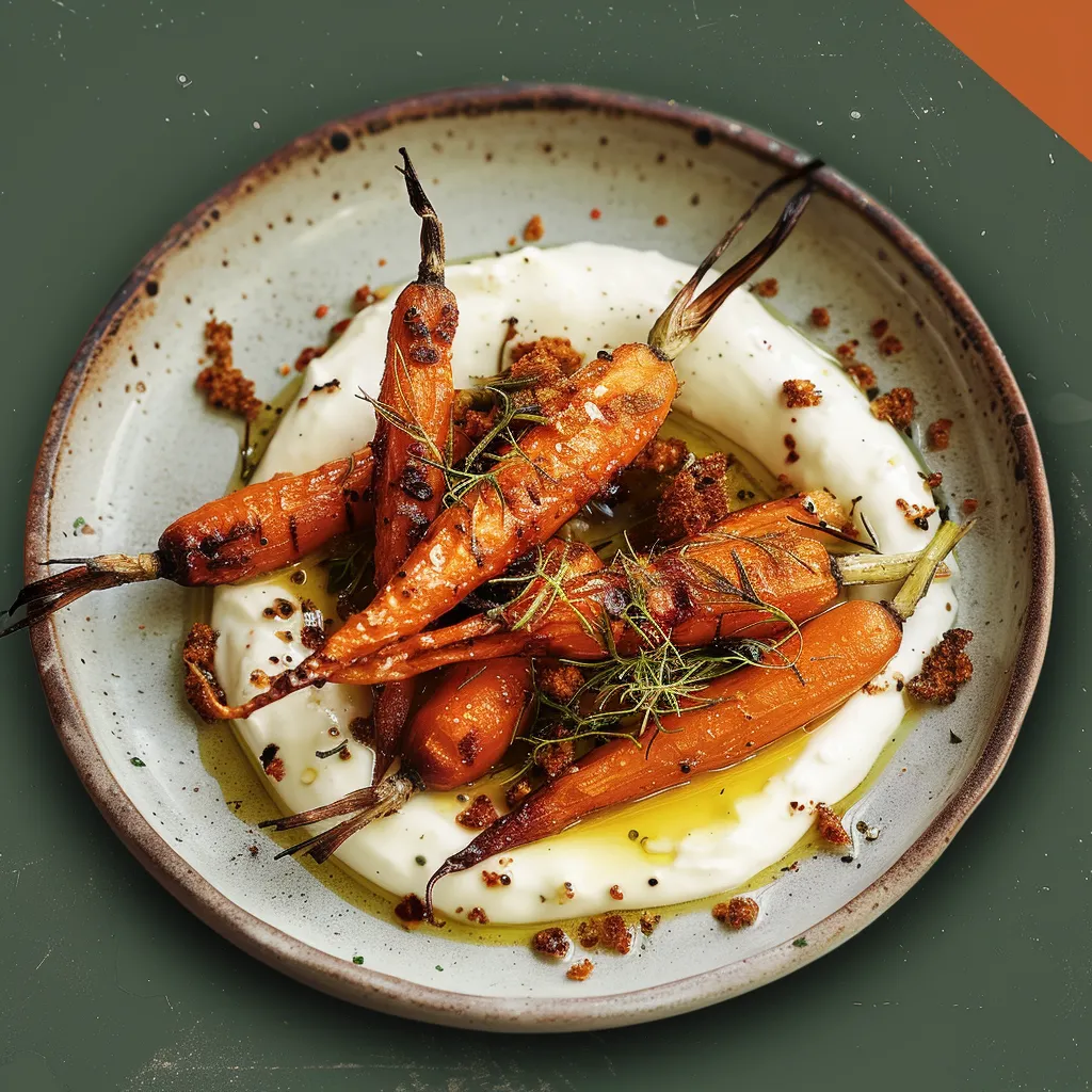 Roasted carrots & yogurt