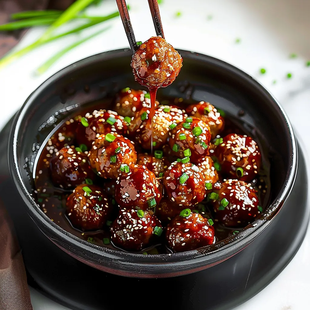 Spicy Korean Glazed Meatballs