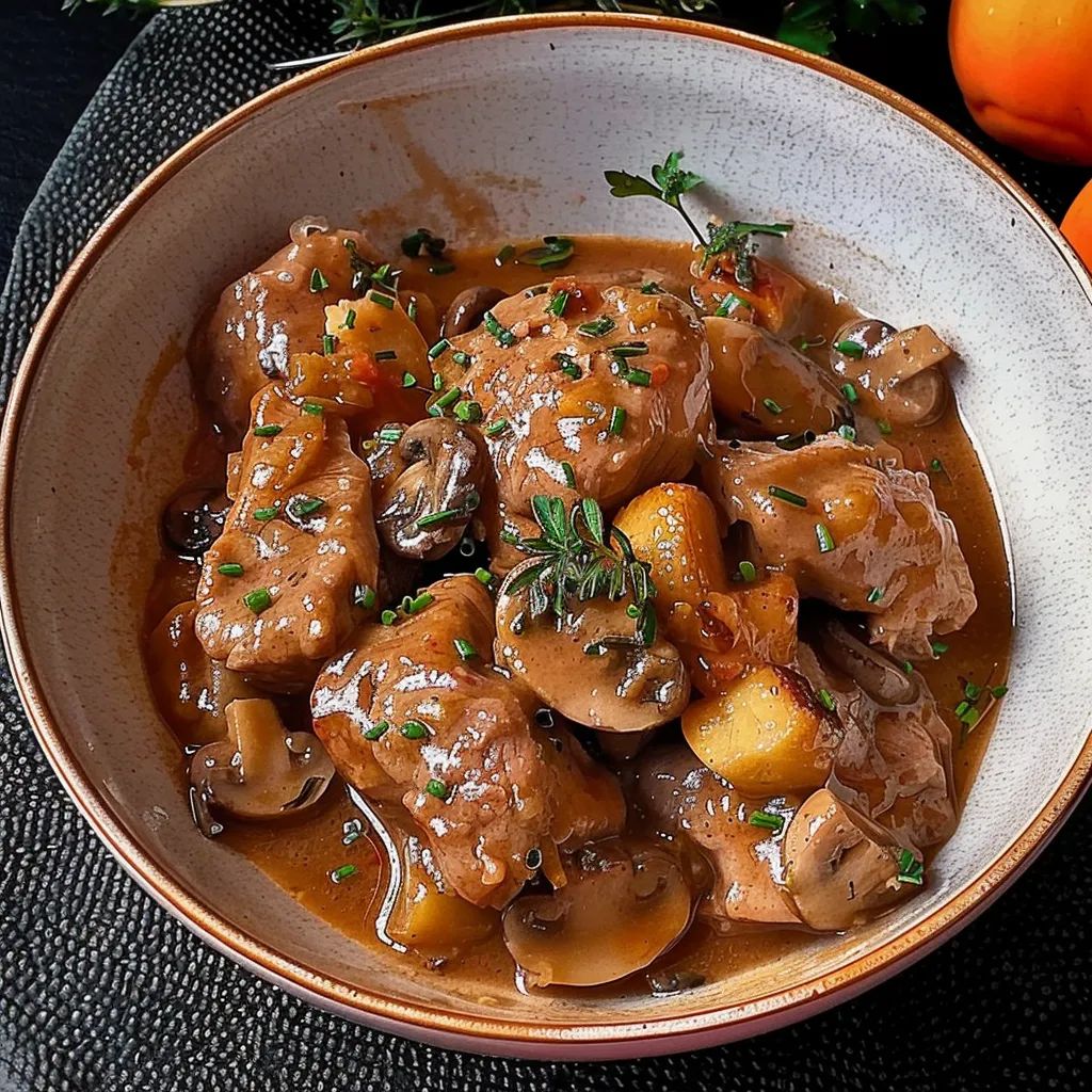 Veal Marengo with Mushrooms