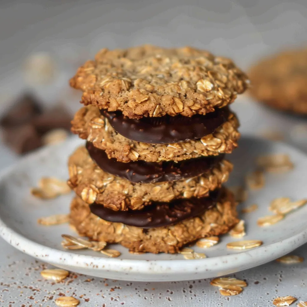 Oatmeal cookies with chocolate