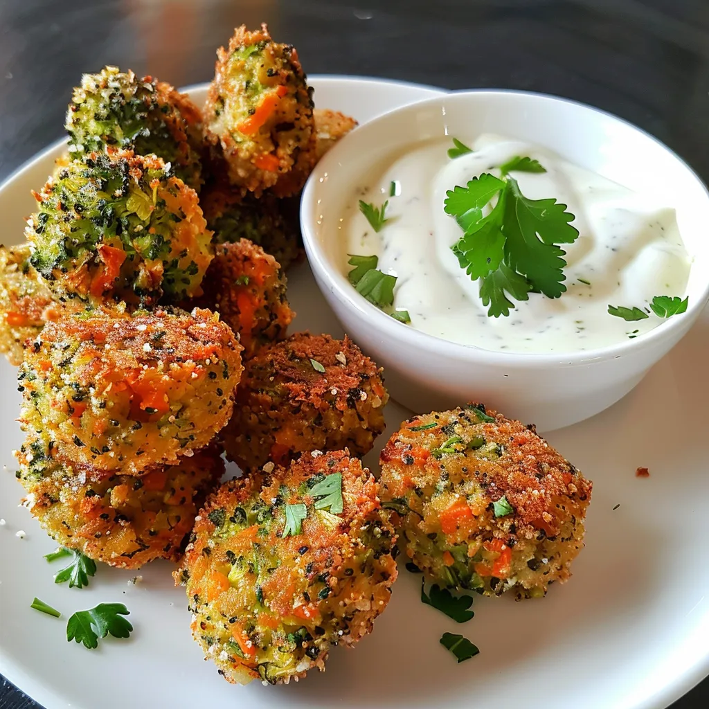 Broccoli and carrot veggie bites