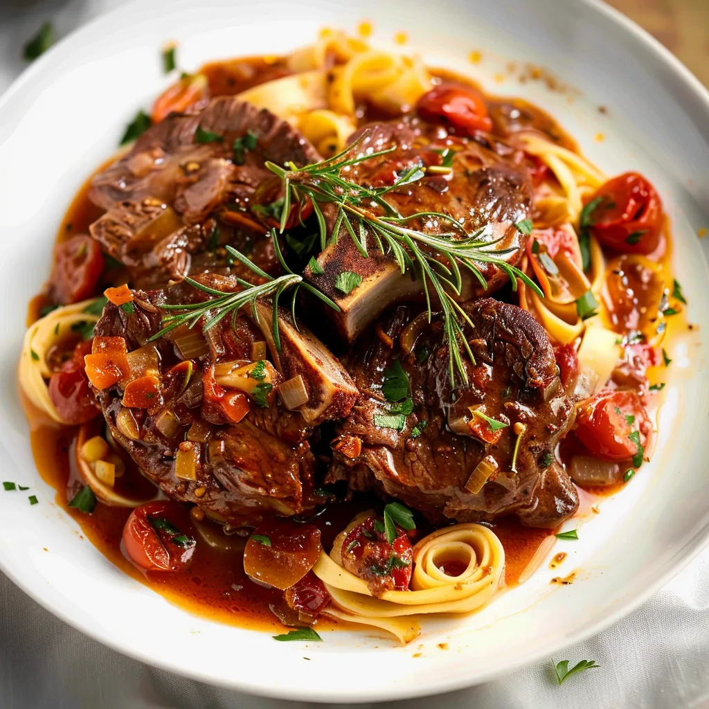 Easy osso bucco recipe with veal and tomato sauce