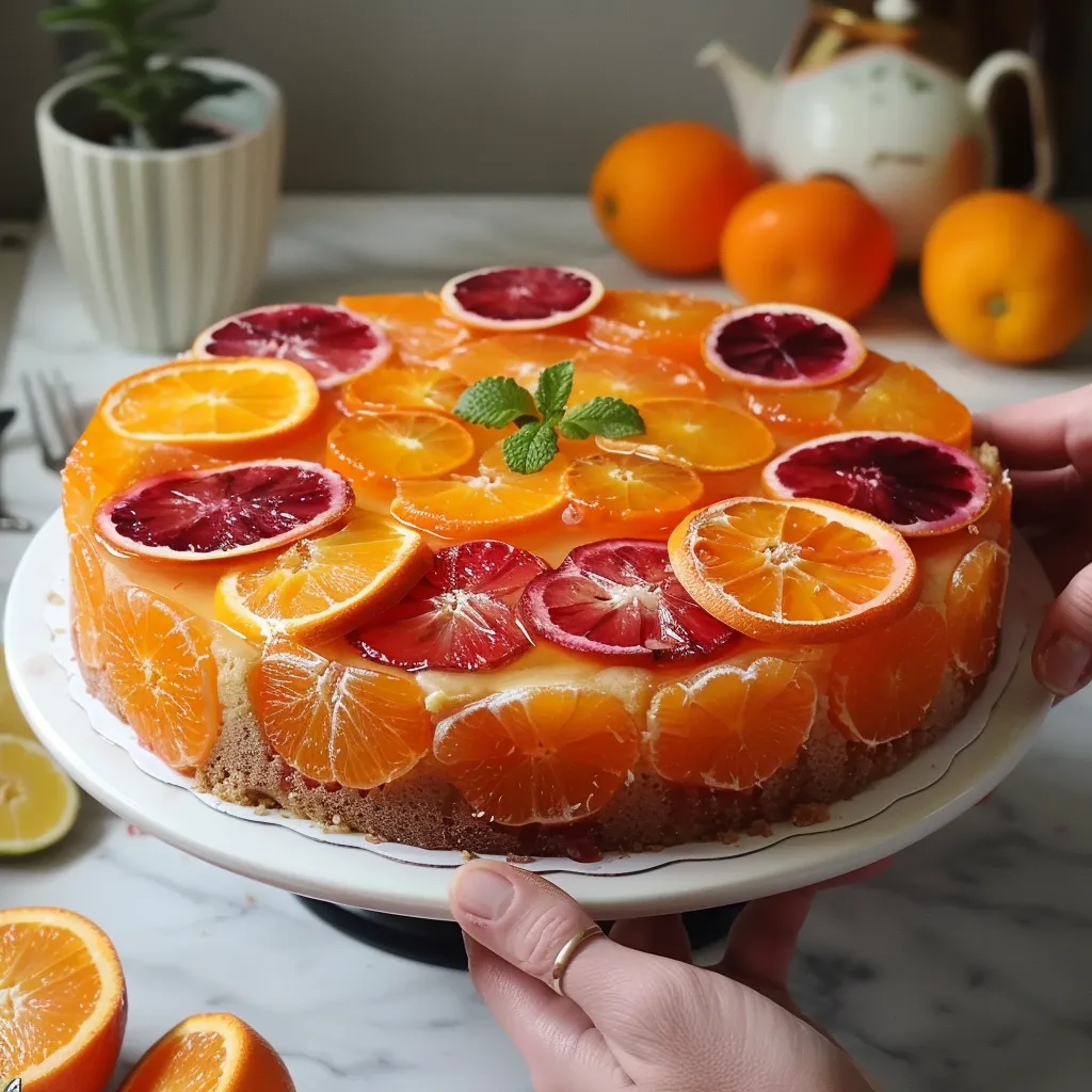 Ombré Citrus Tart with Mascarpone | Elegant Orange Dessert