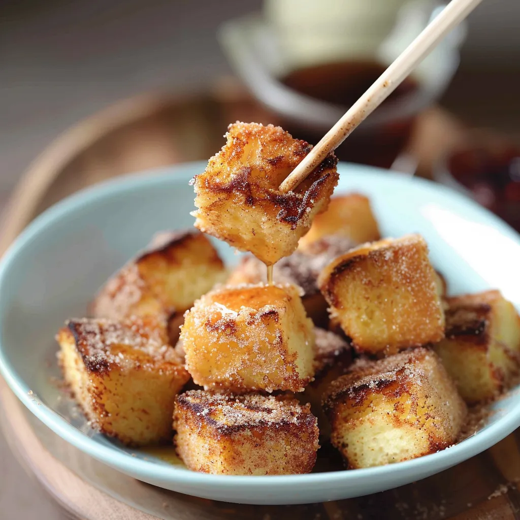 Cinnamon brioche bites