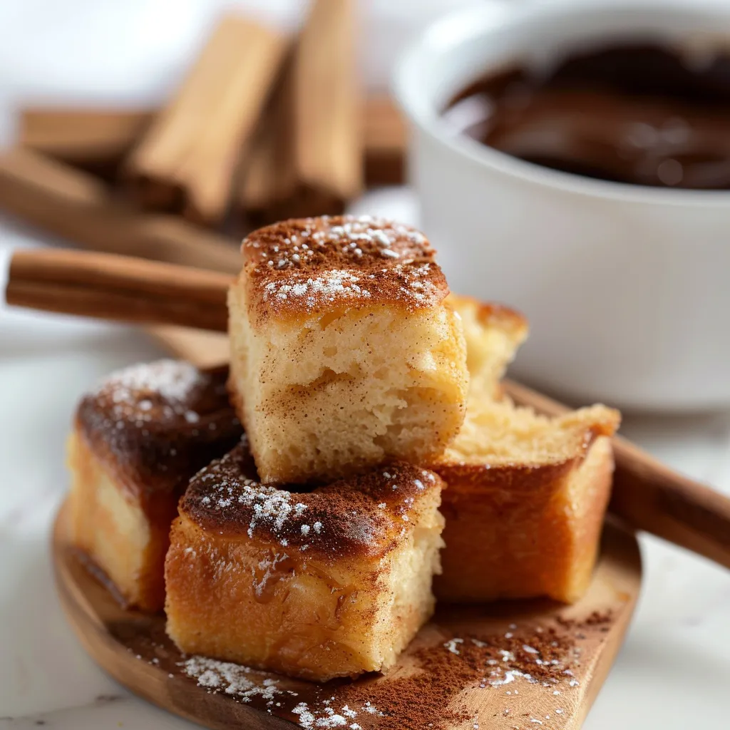 Recipe for cinnamon French toast brioche cubes | Easy gourmet dessert