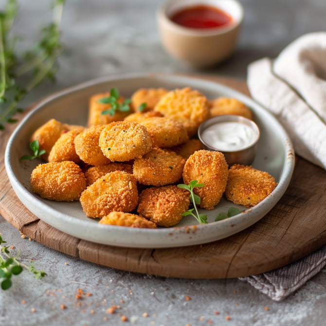 Crispy chickpea nuggets