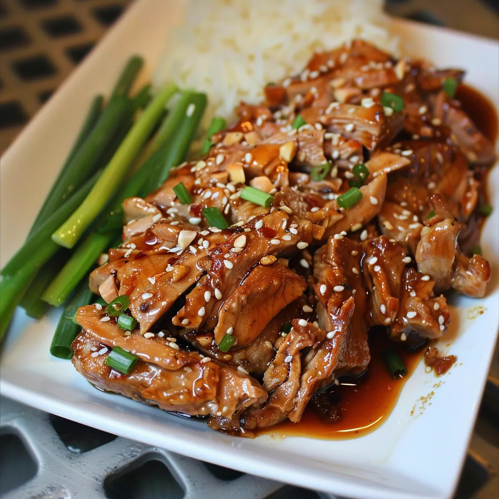 Slow cooker teriyaki pork dish