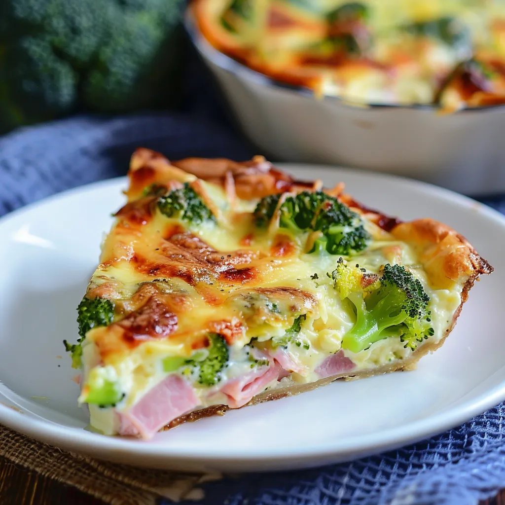 Broccoli and ham clafoutis