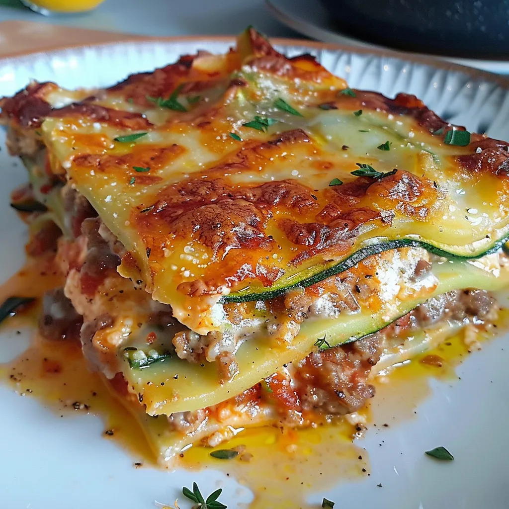 Lasagnes courgettes et chair à saucisse - Recette familiale facile