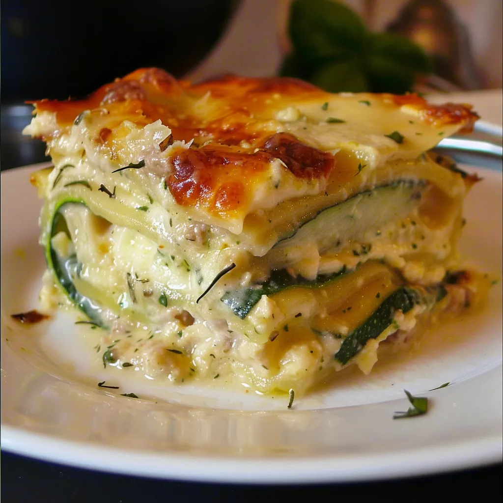 Zucchini lasagna with homemade pasta - Authentic Italian recipe