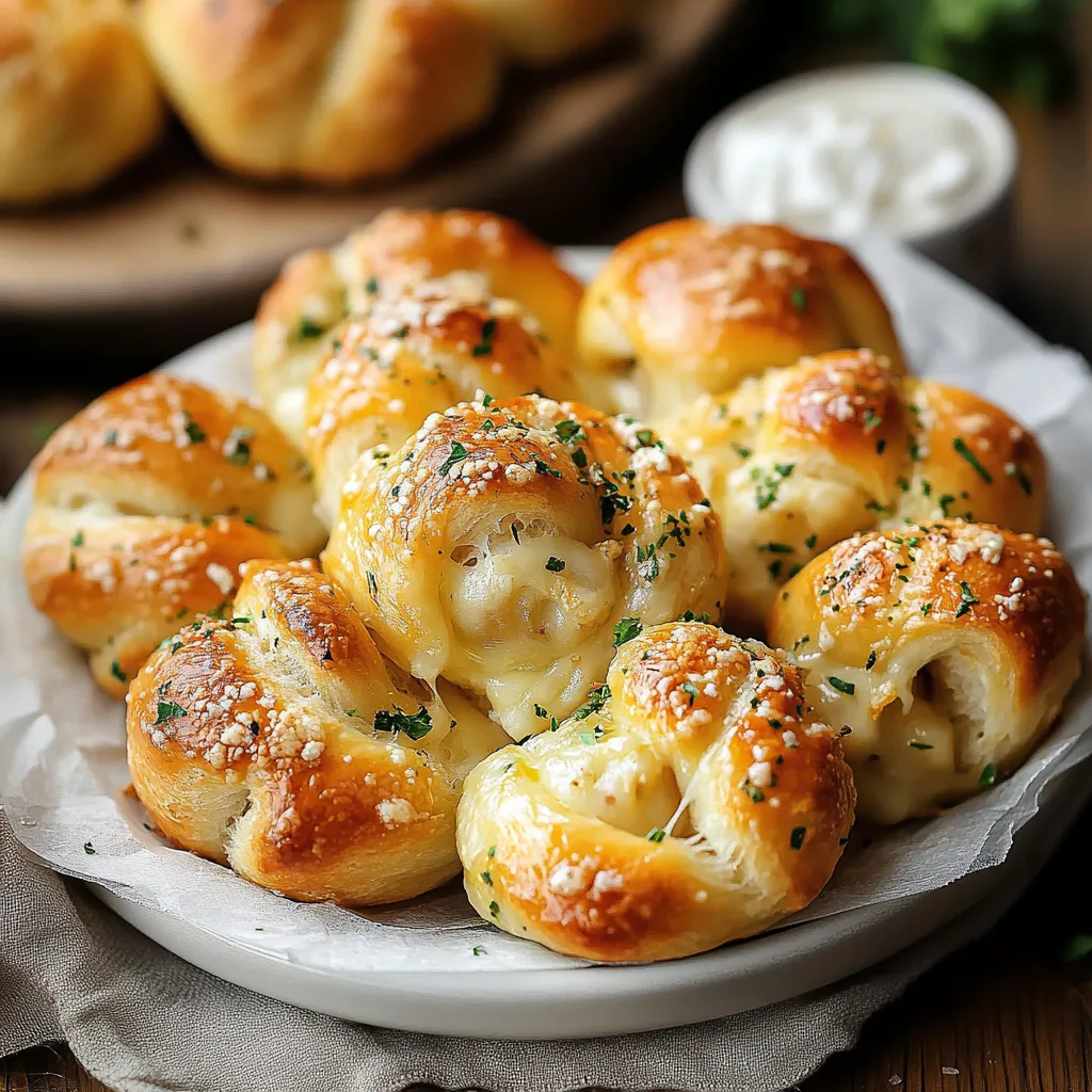 Homemade Cheese-Packed Garlic Knots