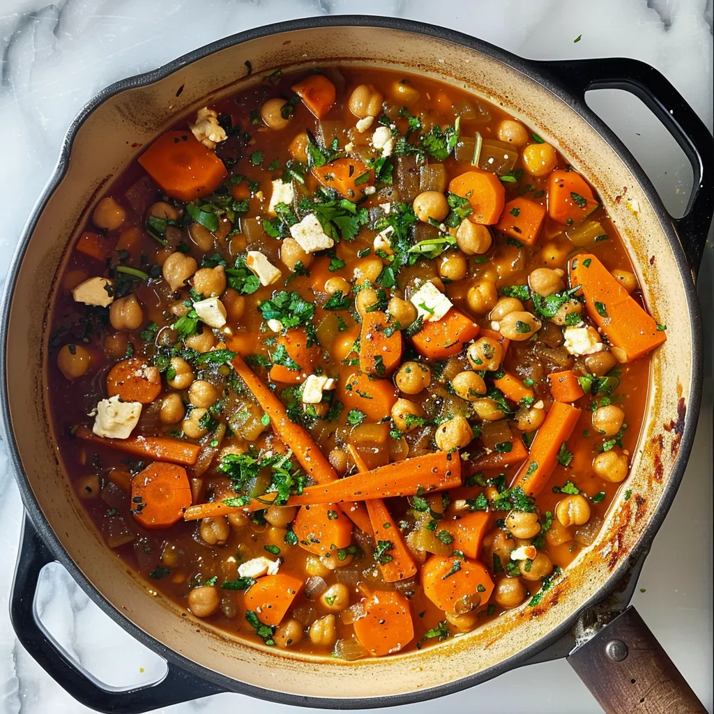 Chickpea and Carrot Stew with Marinated Feta - Ottolenghi Recipe