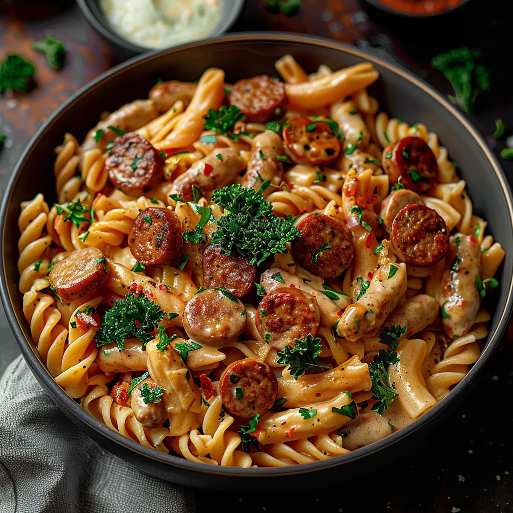 Creamy Cajun Sausage Pasta - 30 Minute Recipe