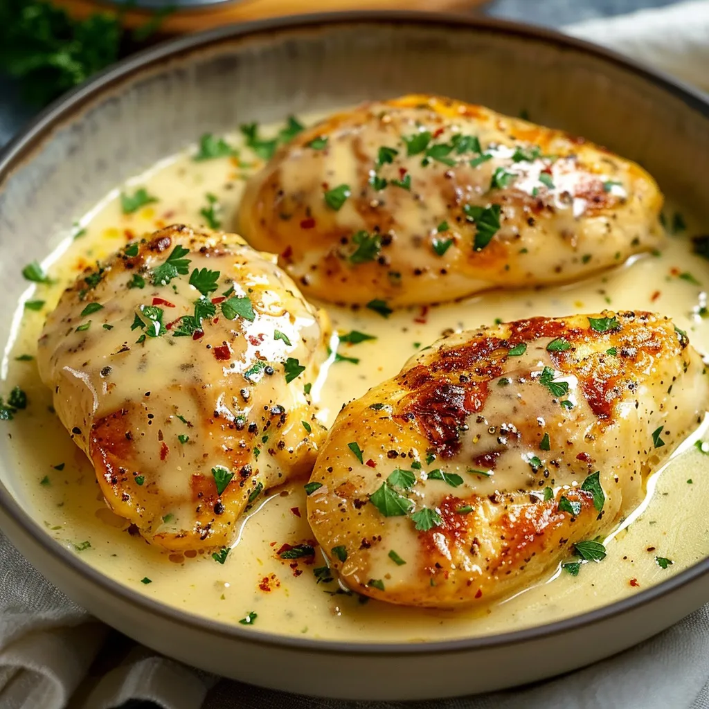 Creamy Parmesan Chicken with Rich Cheese Sauce