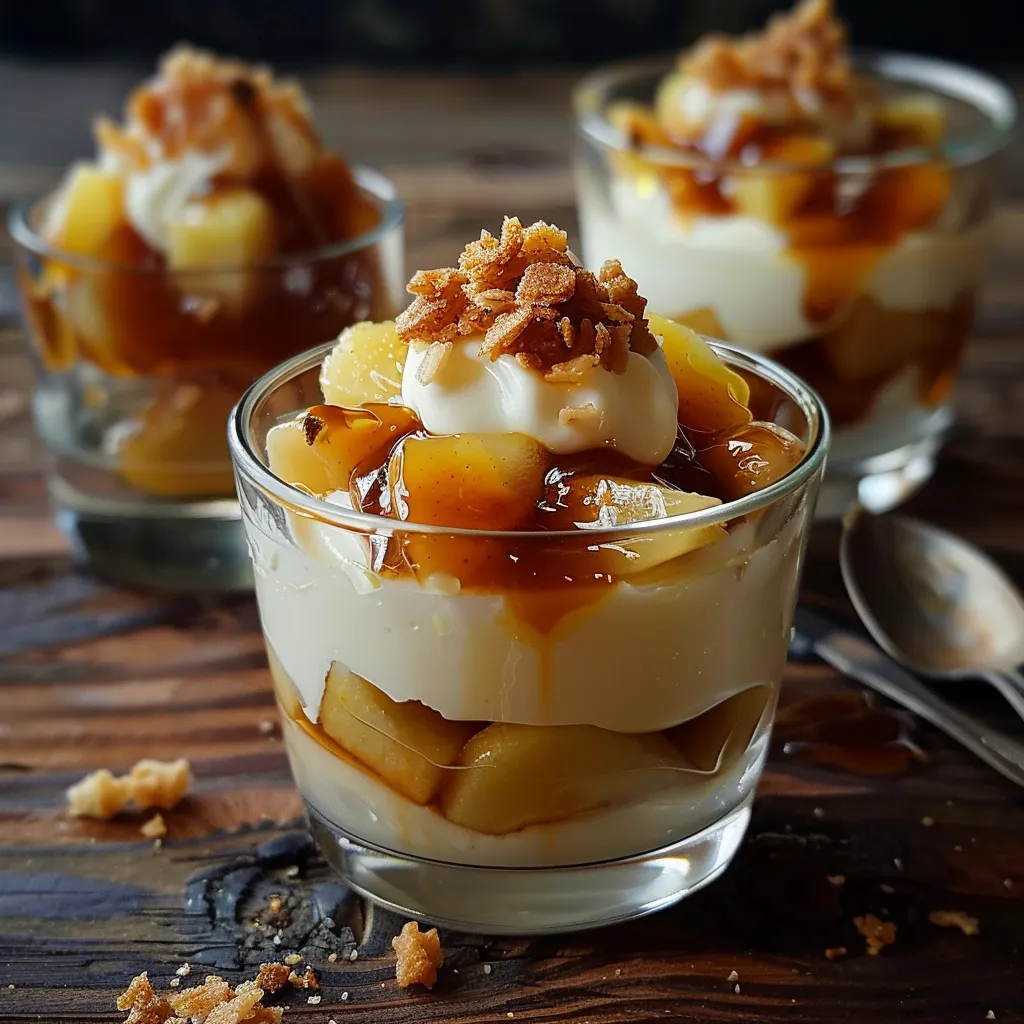 Verrine pommes caramélisées et crème mascarpone - Dessert d'automne facile