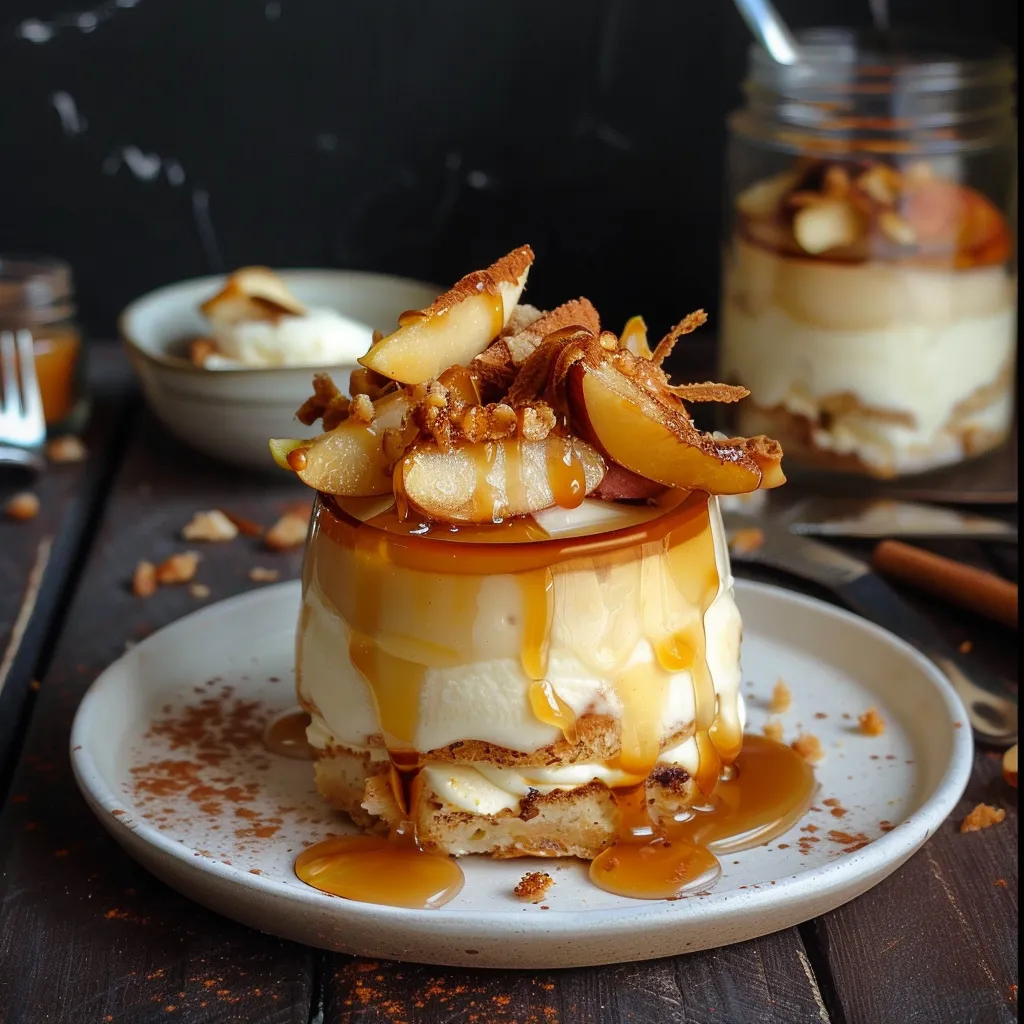 Salted caramel & sautéed apple tiramisu (easy)