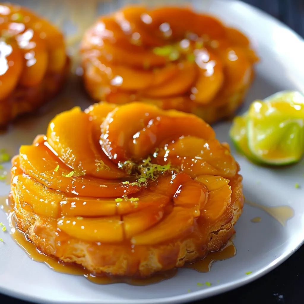 Mini Mango Lime Upside-Down Pies