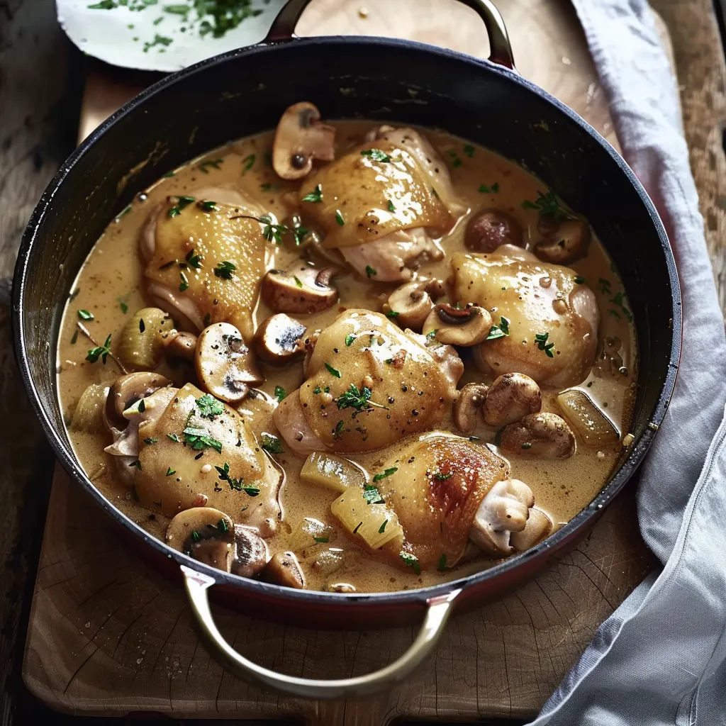 Cider Braised Chicken - Traditional French Recipe