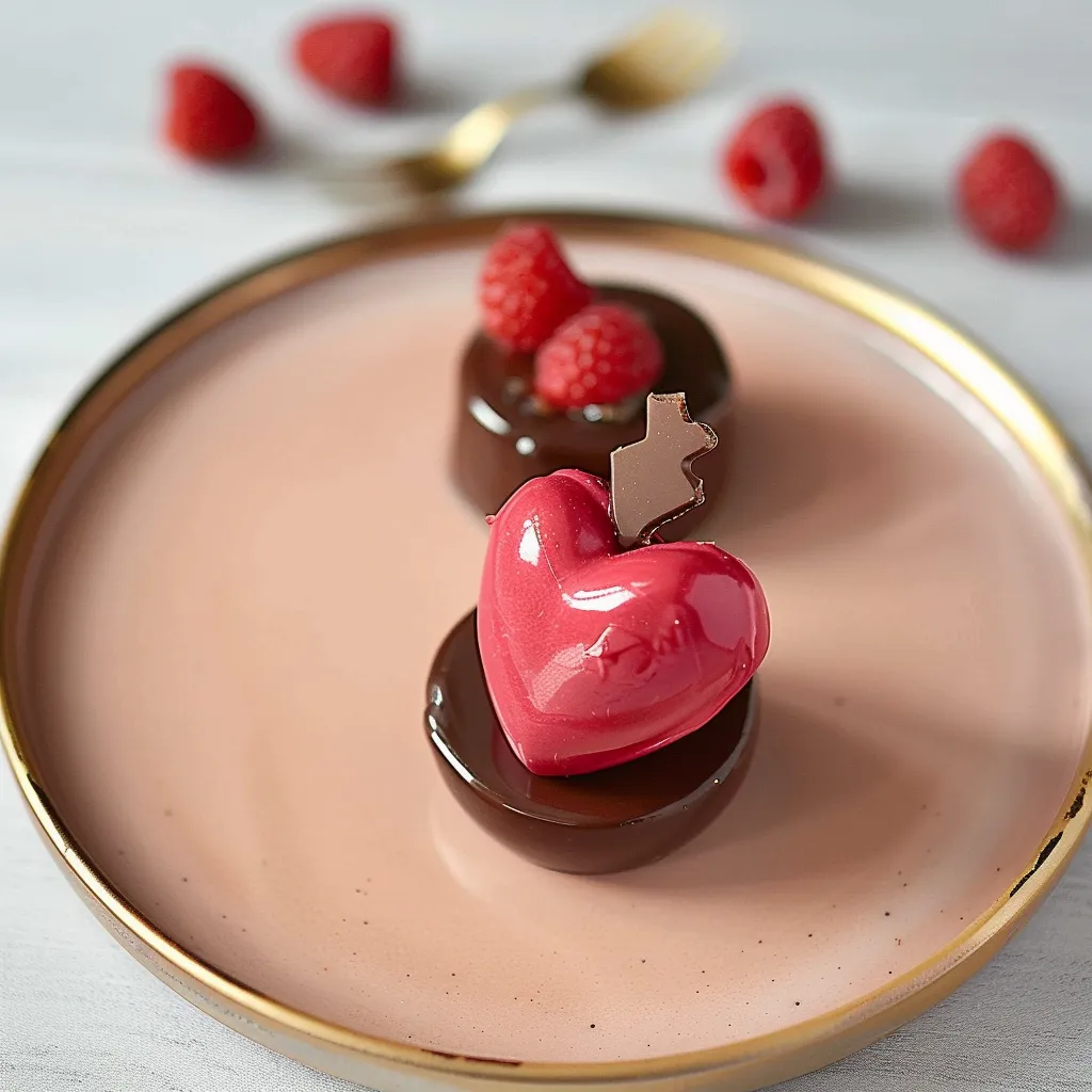 Raspberry and Chocolate Heart for Valentine’s Day