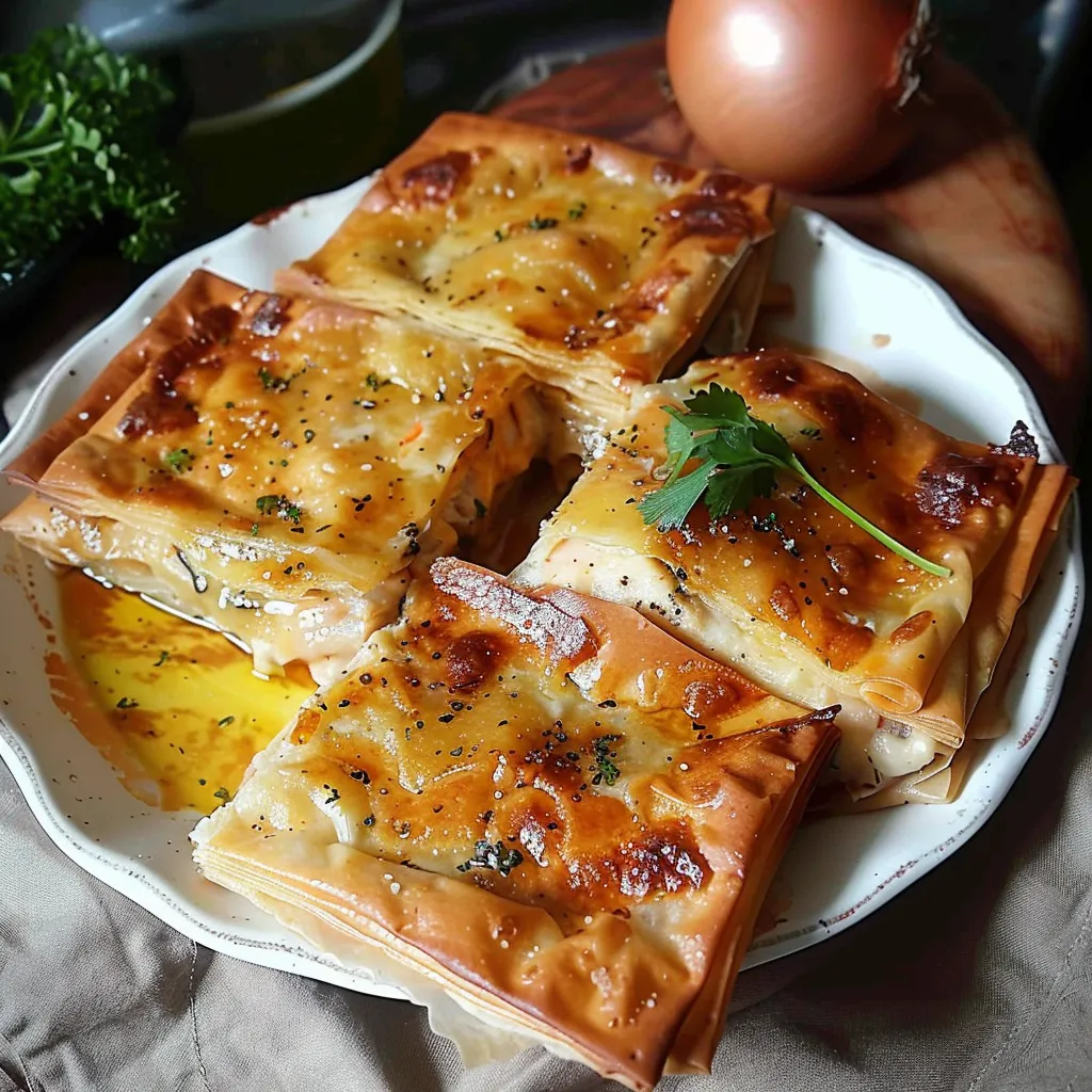 Chicken and Cheese Brick Pastries - Quick and Delicious Recipe