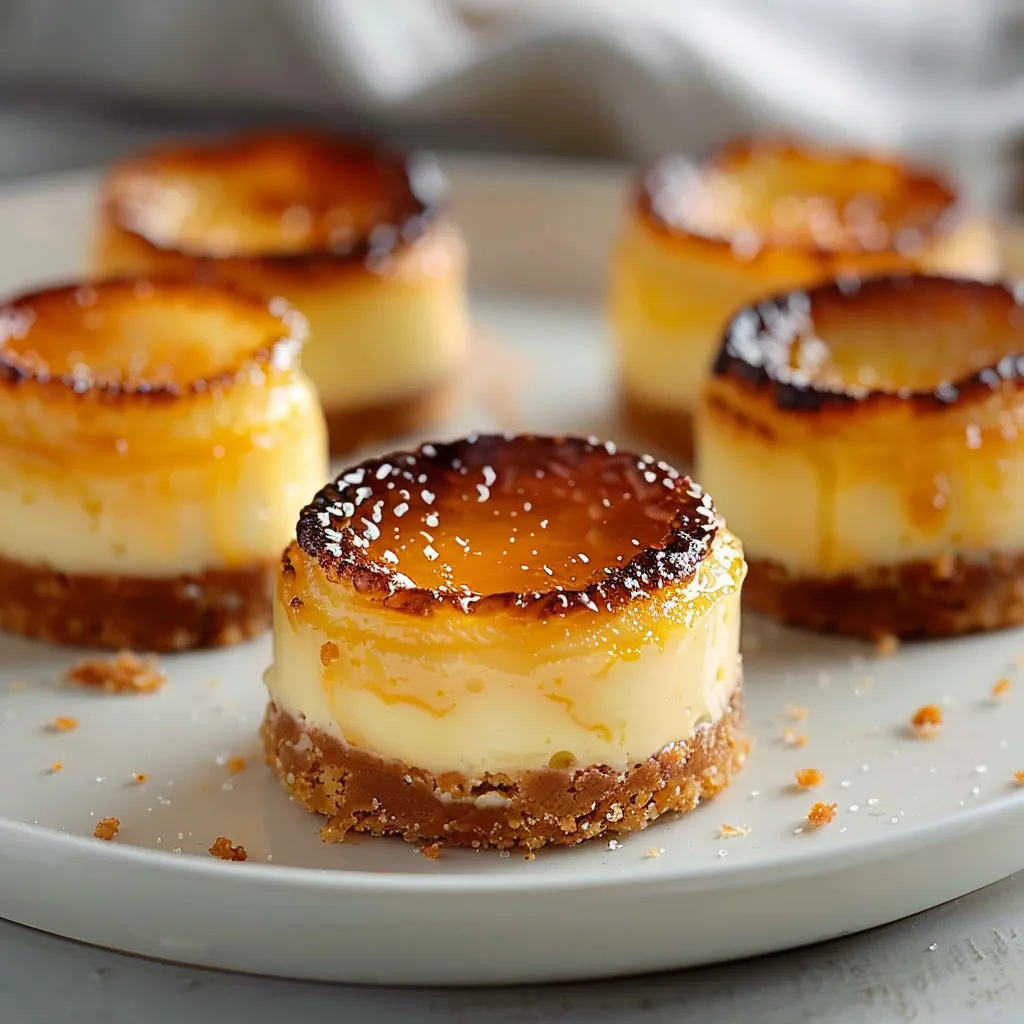 Creamy Mini Cheesecakes Brûlée