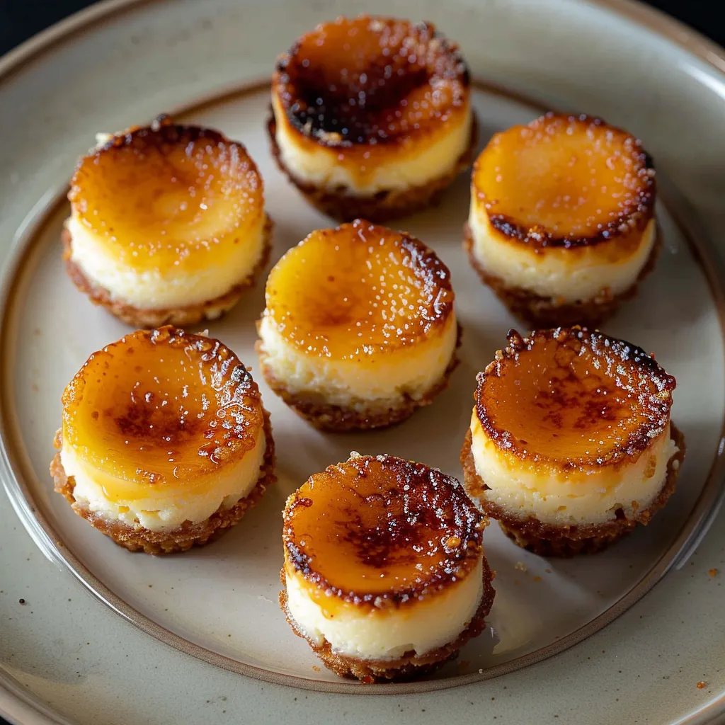 Mini Crème Brûlée Cheesecakes - Dessert Élégant