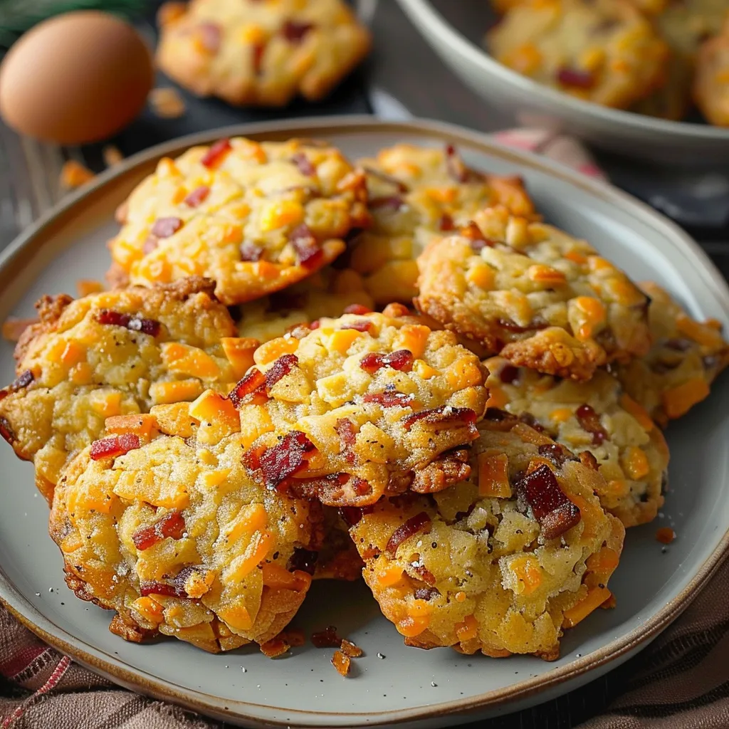 Savory Bacon and Cheddar Cookies - Appetizer Recipe