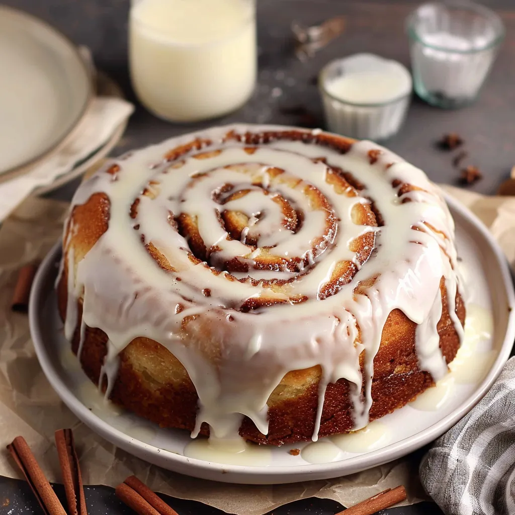 Giant Rolled Cinnamon Cake