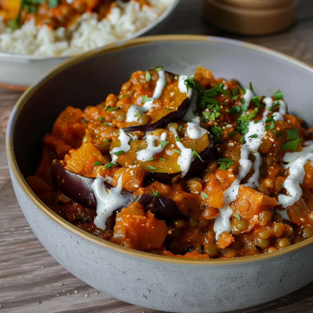 Eggplant and Red Lentil Curry - Easy and Nutritious Recipe