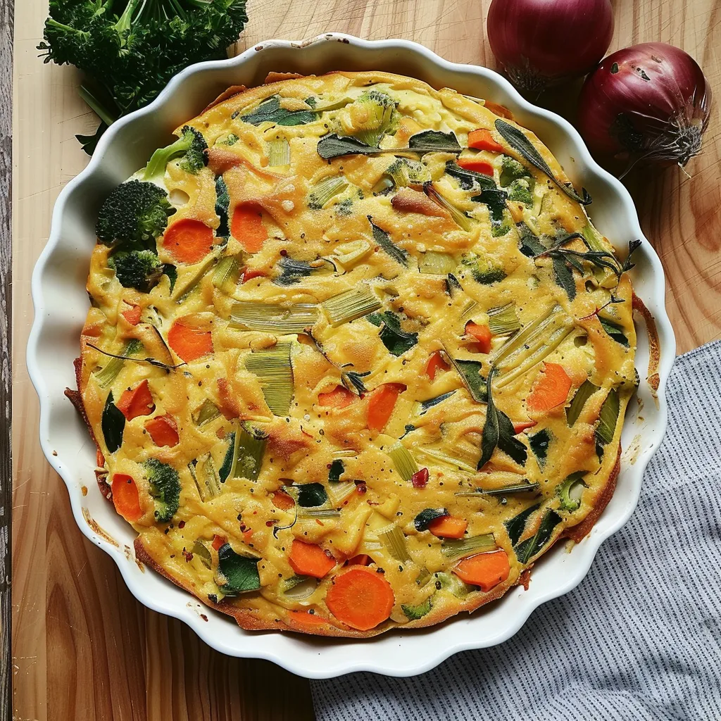 Vegetarian Chickpea Flour Quiche - Easy and Nutritious Recipe