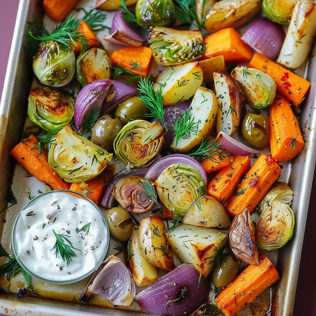 Perfectly roasted winter veggies fresh from the oven