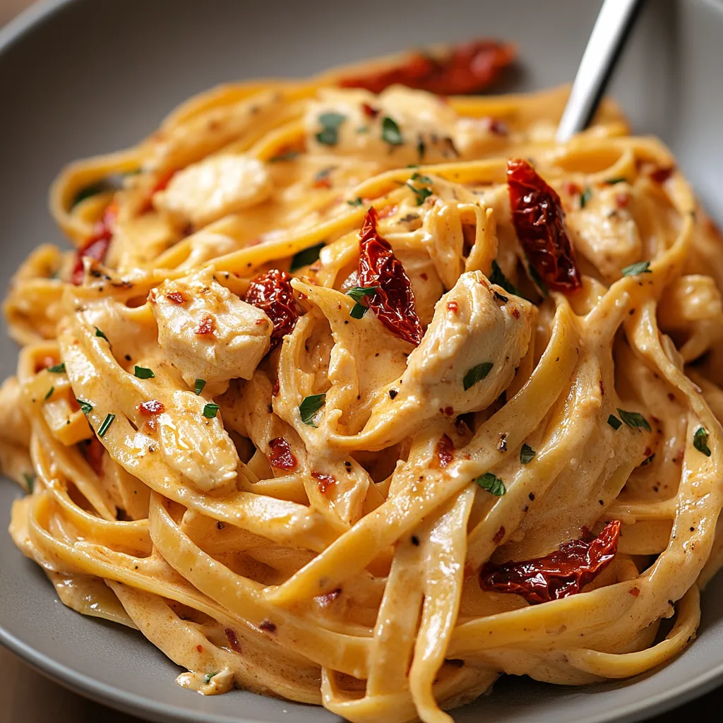 Rich Sun Dried Tomato Chicken Pasta