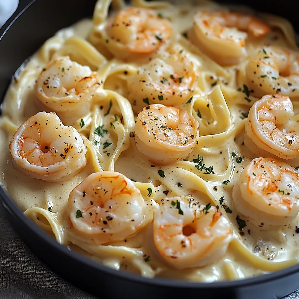 Shrimp Alfredo Dish